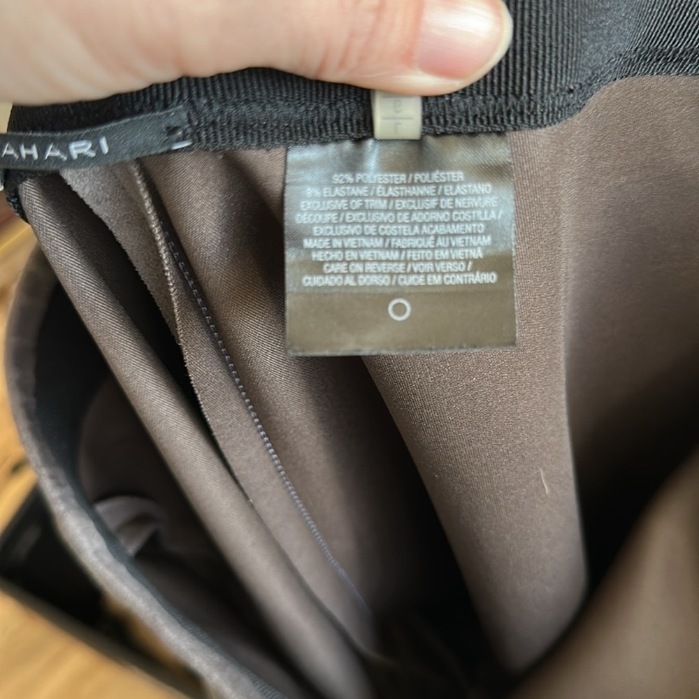 T Tahari gray Suede Pants large - Picture 5 of 5